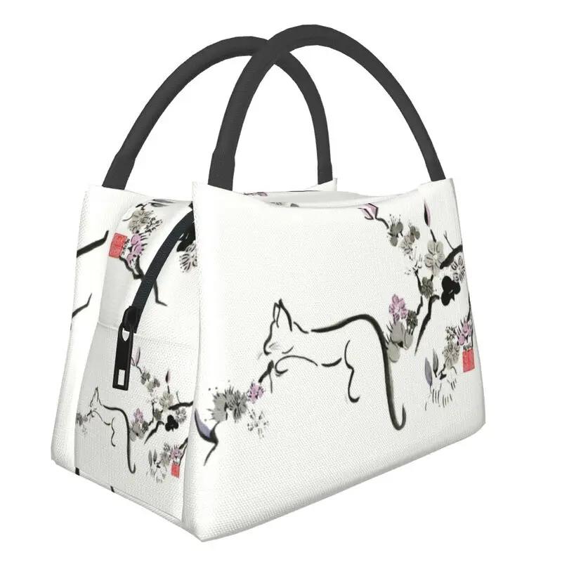 Сумка-тоут Cherry Blossom Infused Lunch Tote для женщин Sakura Cherry Blossom Cherry Portable Thermal Cooler Food Lunch Box Travel 28x17x16CM