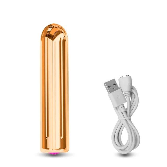 Mini Powerful Bullet Vibrators for Women USB Charging 10 Modes Nipple Clitoris Stimulator Vibrator Female Sex Toys for Adults 18