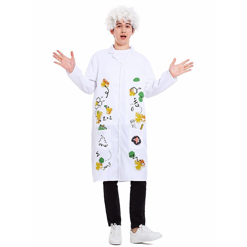 Halloween Frankenstein Adult Kids Costume Funny Scientist Stage Costume School Party