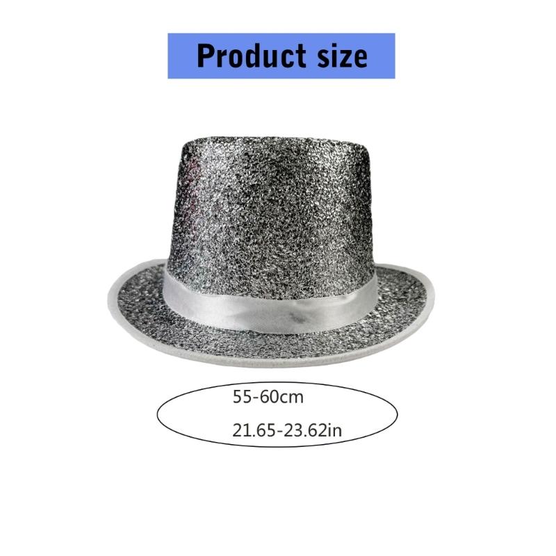 Bright Color Magicians Hat for Women Men with Belt Tall Hat Adult Theme Party Costume Hat Stage Performers Hat