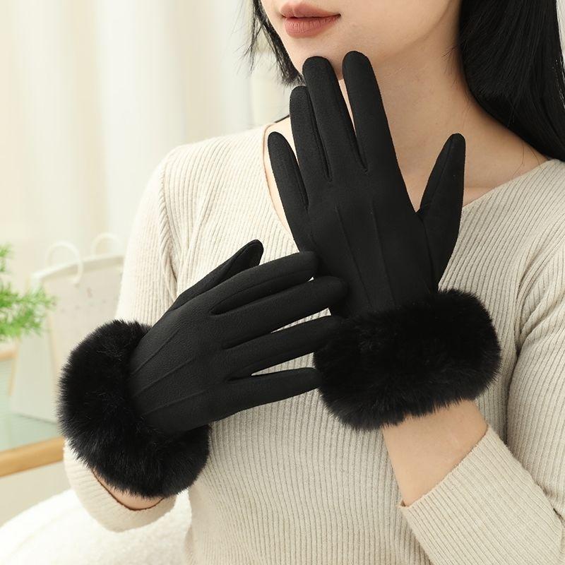 

Перчатки Зимние Новые Утепленные Теплые Велосипедные Ветрозащитные Велосипедные Водонепроницаемые Защита от Холода Бархатные Сенсорные Женские Уличные