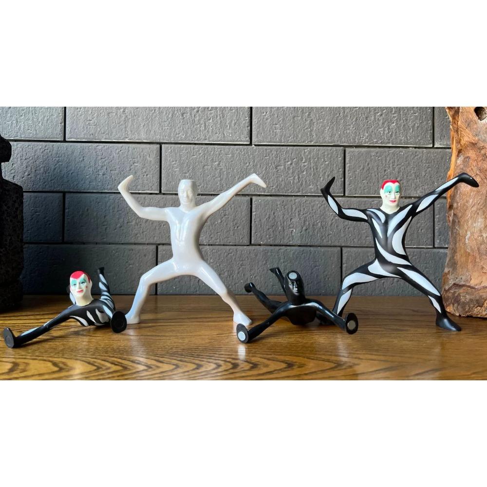 Gimbal Wheel Mini Clockwork Double Decker Bus Tractor Locomotive Track Car Beano Retro J.Perry Acrobatics Toys Figures