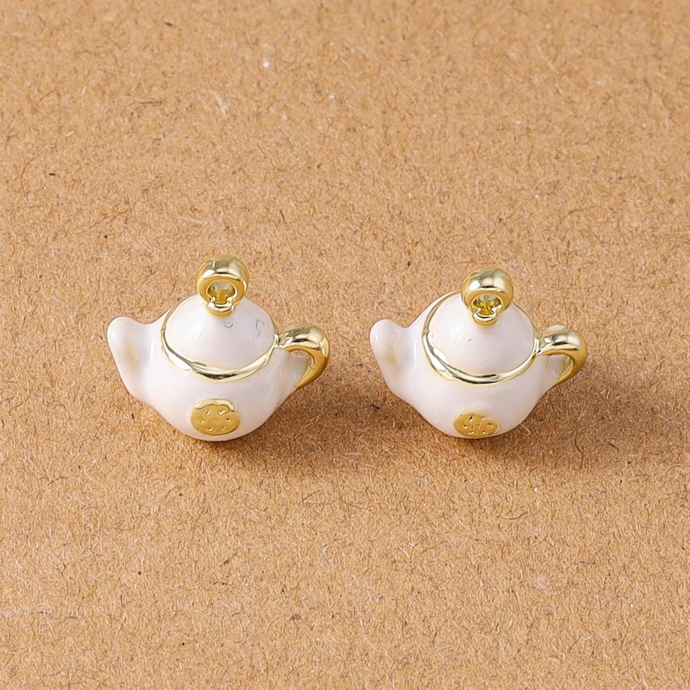 5pcs Cute Cofffee Cup Charms Cake Chocolate Doughnut Pendants for Making Earrings Necklace DIY Jewelry Accessories Supplies