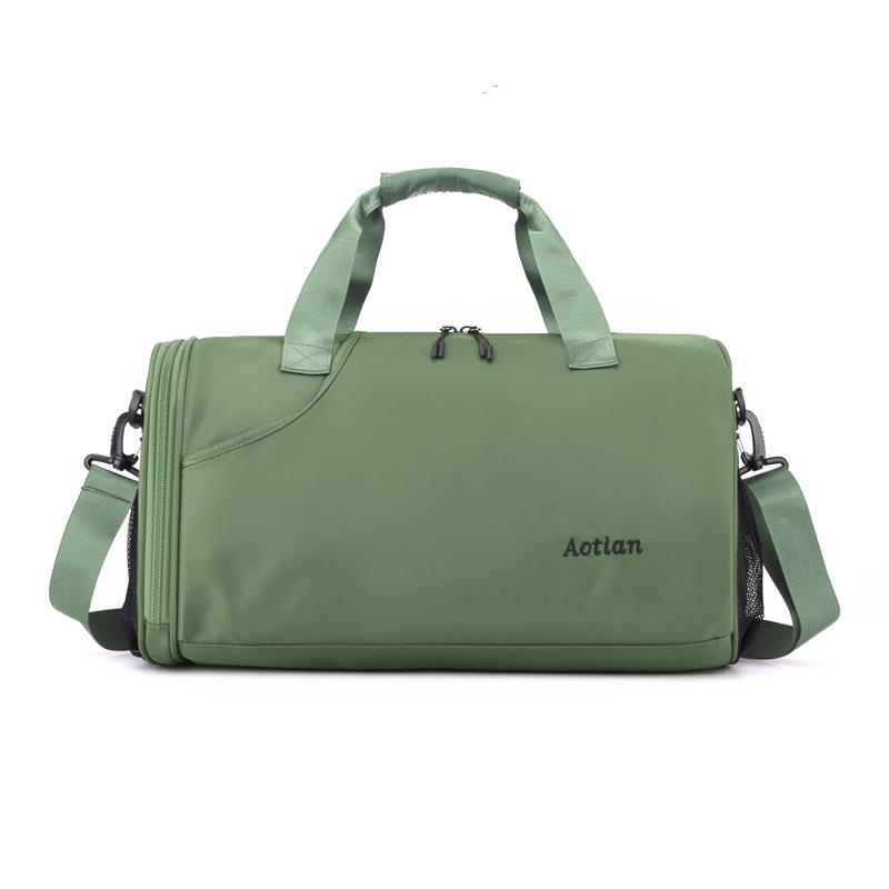 Simple and large-capacity decompression portable travel bag, luggage , dry and wet separation, fitness bag can be set, tie rod belt shoe compartment.