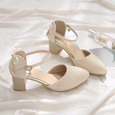 Women's Spring/Summer Knot-Top Chunky-Heel Pumps and Mid-Heel Elegant Commuter Sandals