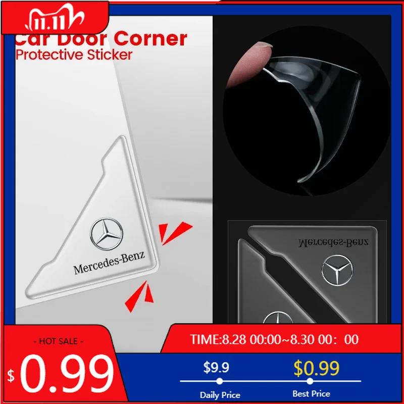 GLC GLB For Mercedes Benz AMG Smart W205 C300 W203 W108 Car Door Corner Cover Anti-Collision Transparent Sticker Adhesive Acces