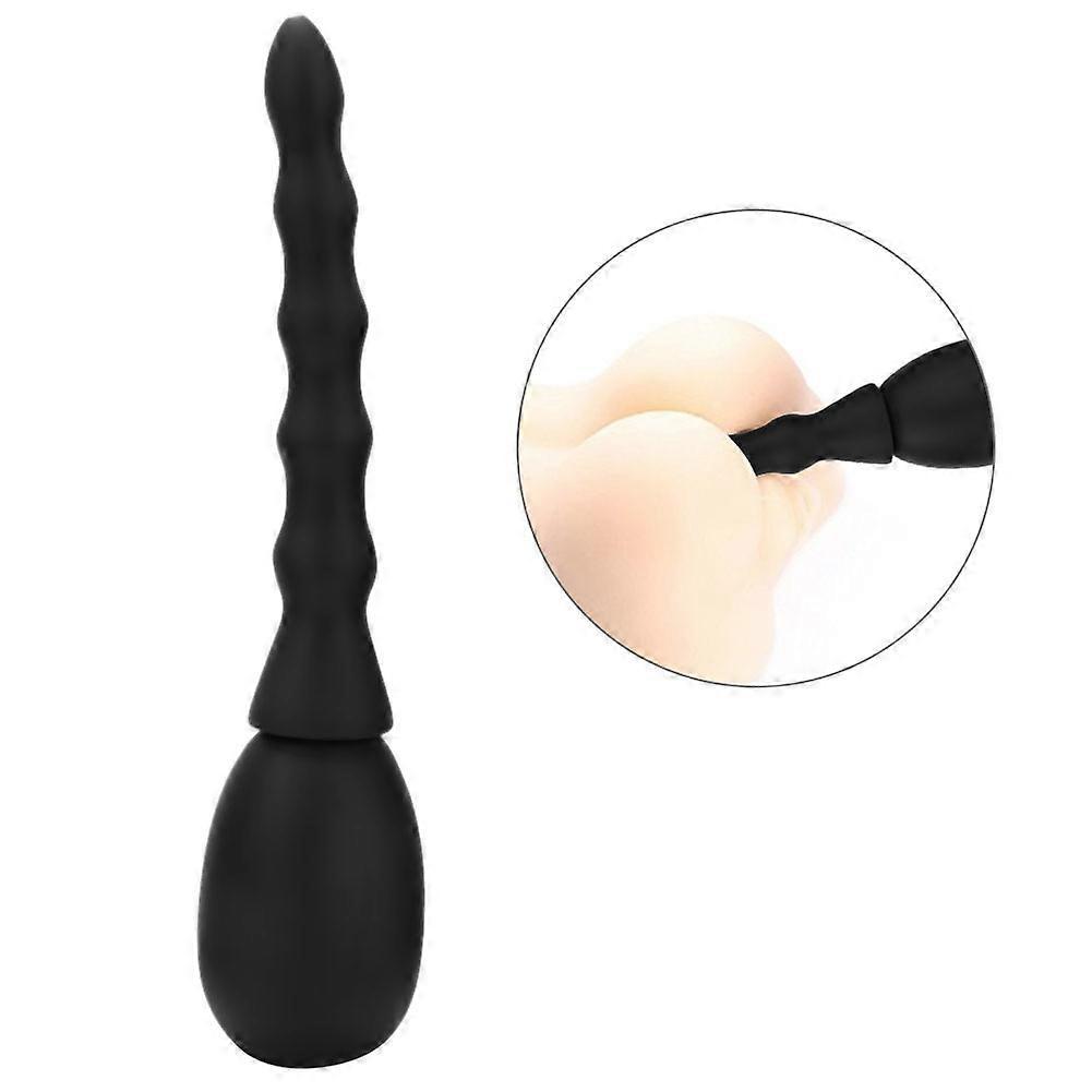 Silicone Attachment, Colon Cleanse Douche with Ridged Texture Design, Body Safe Silicone for Effective Intestinal Cleansing, Travel Ready, 210mm