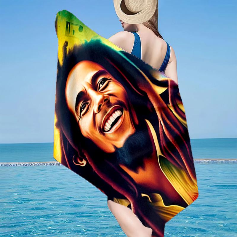 Bob music Vibrant Art Beach Towel, Super Soft Microfiber, Gift for Her/Him, Birthday, for Pool, Beach, Travel, Home Decor Fan gifts