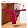 Fashion Seamless Underwear Women's Comfortable Wide Edge Sexy Oily Jacquard Perspective Mesh Low Waist Temptation Thong 2286