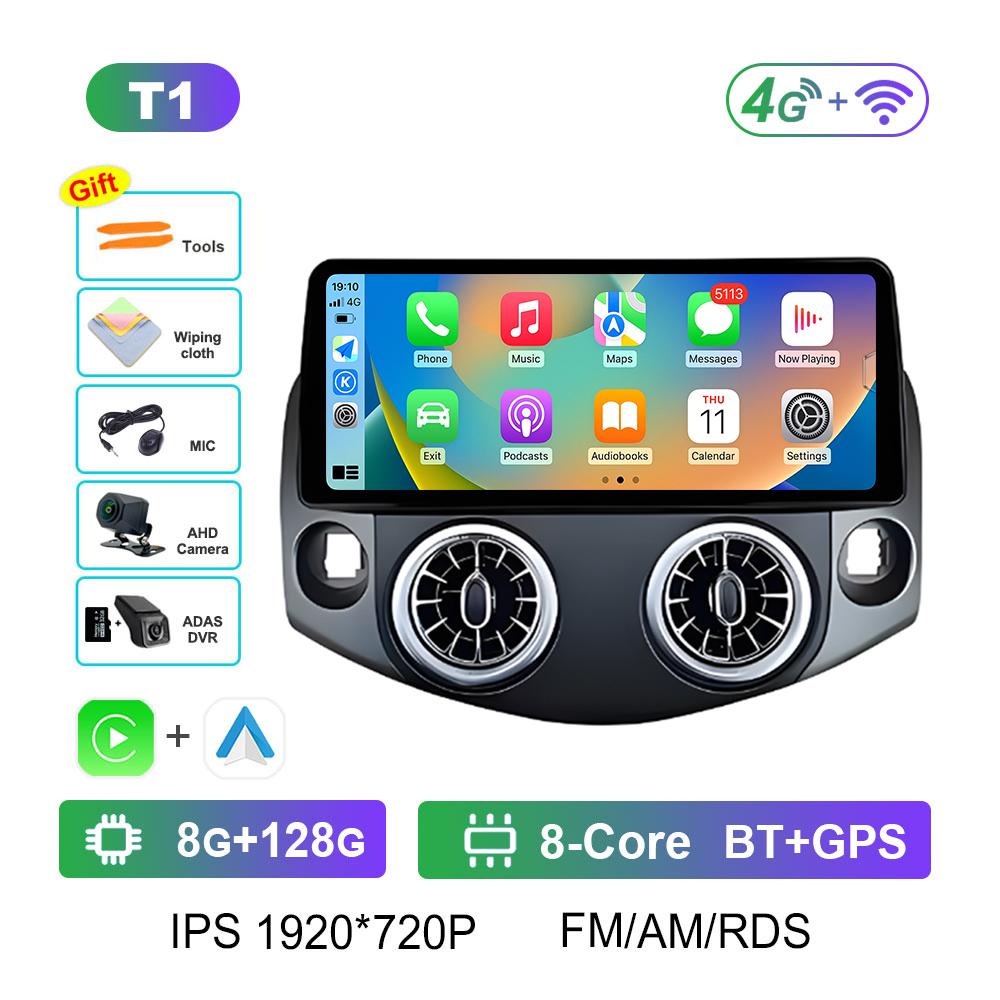 DSP Stereo GPS Navigation for Toyota RAV4 2007 2008 2009 2010 - 2011 Wireless Carplay Android Intelligent System Head Unit WIFI