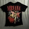 Nirvana Groupe de Rock Album Classique Affiche Impression Graphique T-shirt en Coton Streetwear Hip Hop Mode T-shirt Unisexe Femme Haut Lâche Surdimensionné