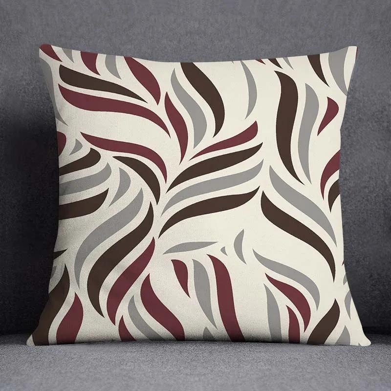 Dark Red Geometric Pattern Pillowcase Car Ornaments Office Living Room Home Pillowcase