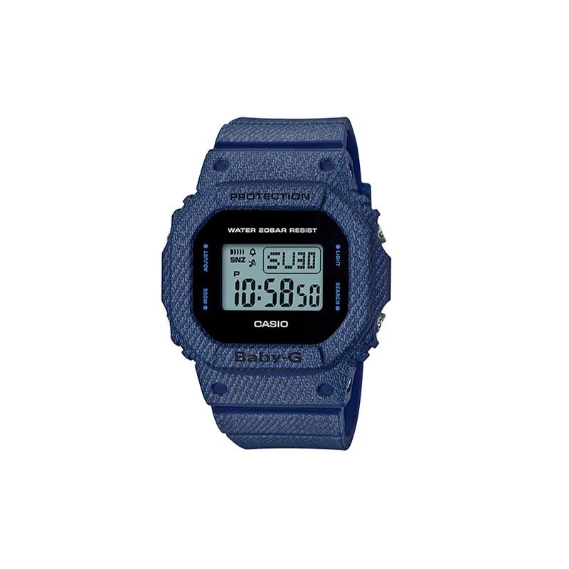

Casio BABY-G Classic Series Retro Small Square Denim Blue Watch Quartz Movement Resin Strap Japanese and Korean Watch 44.7mm50mm Women s BGD-560DE-2 синий