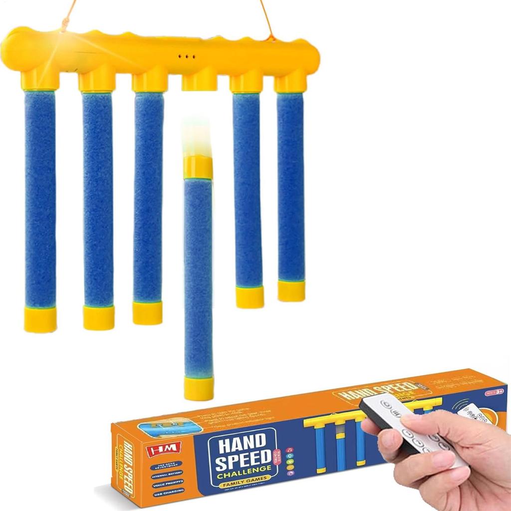 Reflex Drop Sticks Challenge Game, Hand Eye Coordination Training Toy, Upgrade Remote Control 3 Adjustable Speed