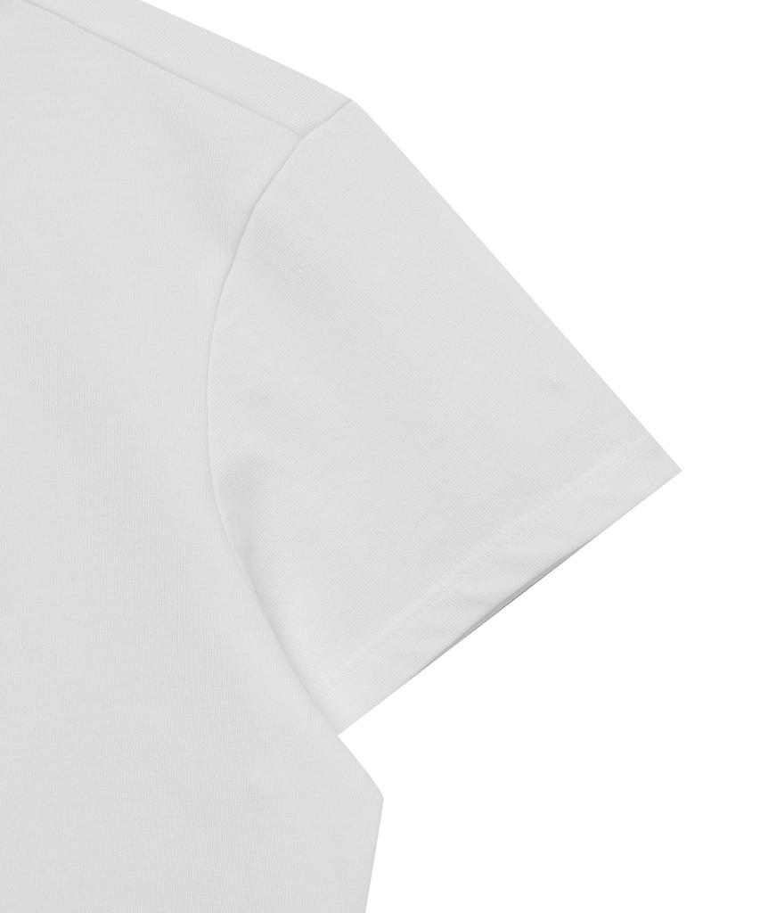 Syupeodeulai Women'S Slogan Logo T-Shirt White Sdfiscq02Wht