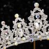 Jewel Bride Bridesmaids Comb Crown Baroque Birthday Wedding Banquet Headwear Crown Headband