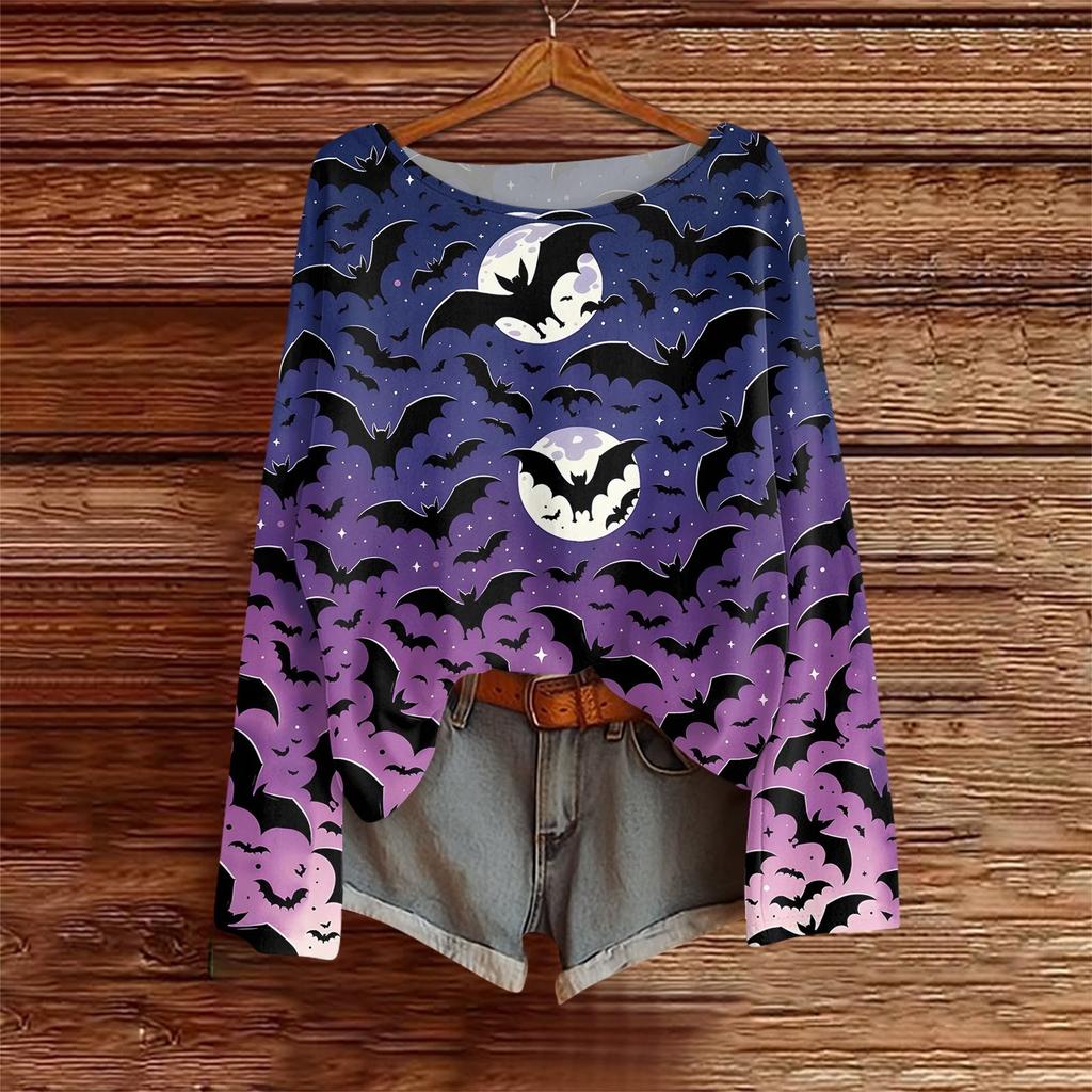 Dámské košile s dlouhým rukávem Potisk Grafická trička Halenky Ležérní Nadměrné velikosti Základní topy Pulovr