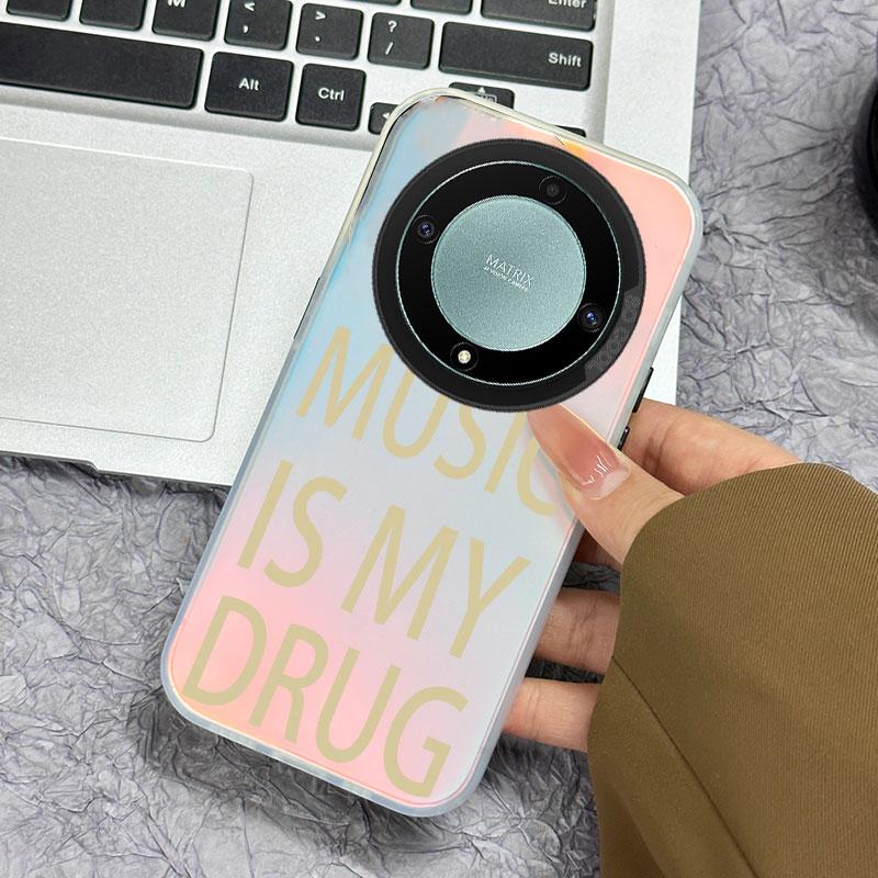 Черный чехол для телефона с принтом MUSIC IS MY DRUG Luck для Honor 400 Lite 200 Pro X9c X9b 90 X8a X9a X6b X7b X8b Honor X9a