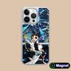 Yugioh Seto Kaiba Phone Case for iPhone 17 16 15 14 13 12 11 Air Pro Max Plus Electroplated Silver Magsafe Cover