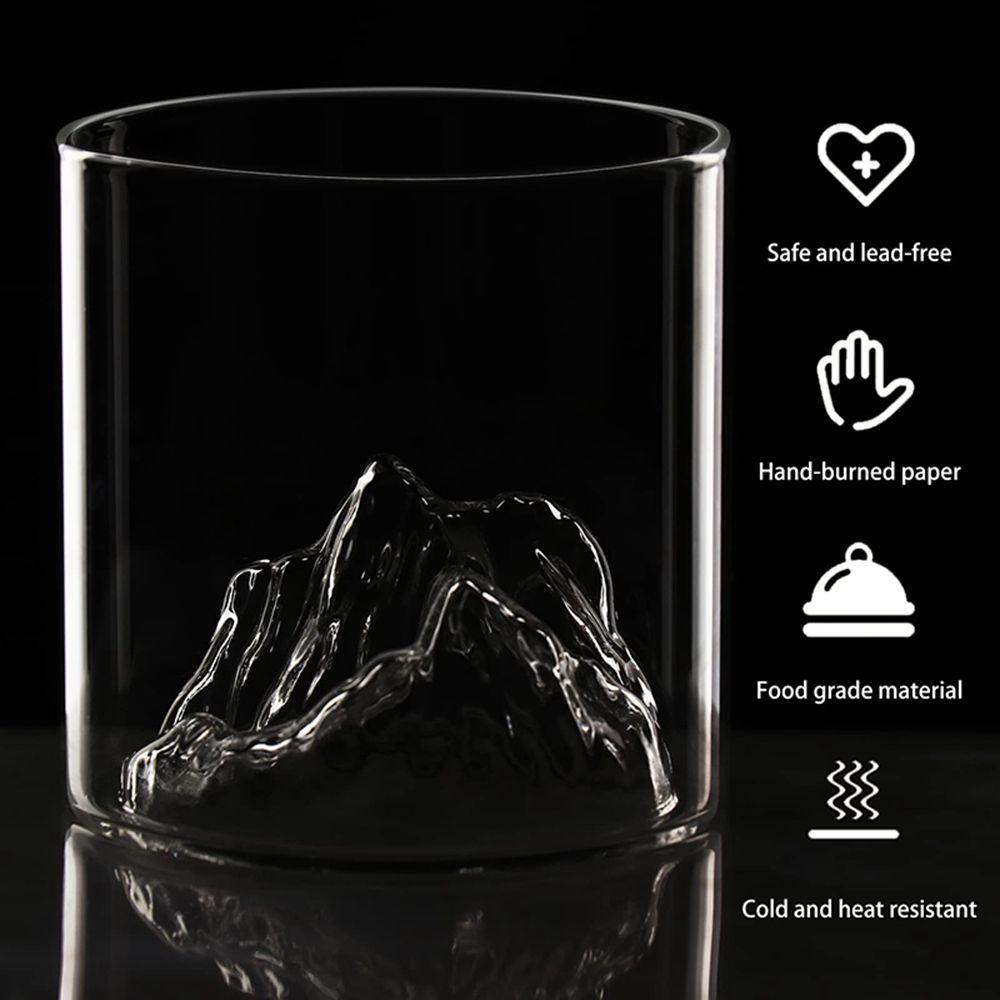 3D Mountain Drinkware Clear Handmade Whiskey glass Beer Mug Drinking Glasses Glass Cup