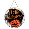 Home Door Welcome Plaque Decoration Halloween Series Wooden Pendant Round Logo Plaque