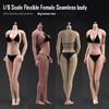 AB001 1/6 Nahtloser weiblicher Körper 12'' Blasse Sonnenbräune Normale Haut Stahlskelett Flexible große Brust Actionfigur Körperpuppe