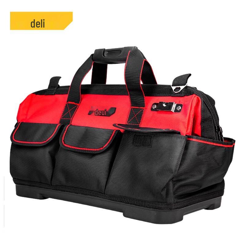 Deli 20-inch Plastic Bottom Electrician Tool Bag