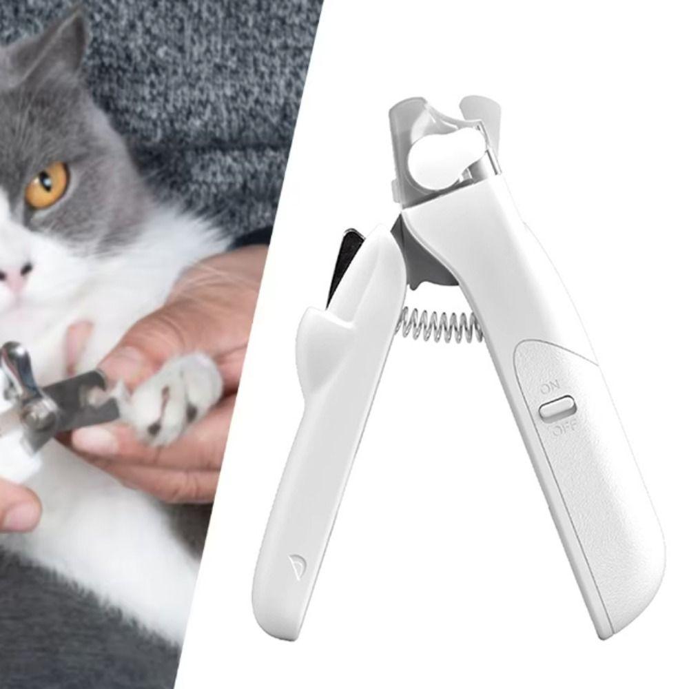 With LED Pet Nail Trimmer Splash Guard Dog Toenail Trimmer Pet Nail Cutter  for Cleaning Grooming
