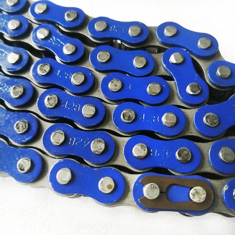 Blue Motorcycle Drive Chain 428 108 Links Transmission System Parts for Honda Kawasaki Yamaha 125Cc~250Cc Ssr Ycf Street Bike Quad Scooter Atv Dirt