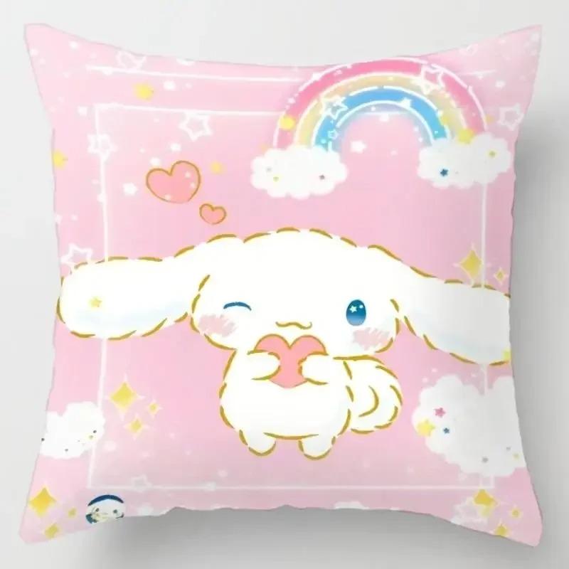 Japanese Style Cartoon Lumbar Pillow Cover Kawaii Sofa Cushion Home Decor