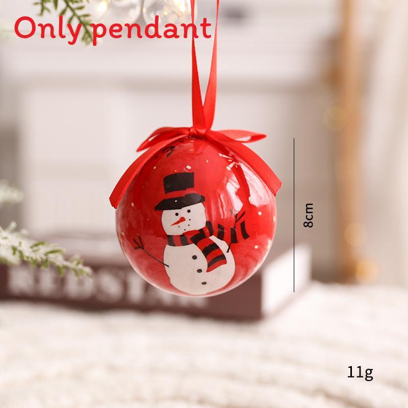 Christmas Theme Pattern Foam Ball Pendant Family Festival Decoration Props For Holiday Tree Decor And Festive Display
