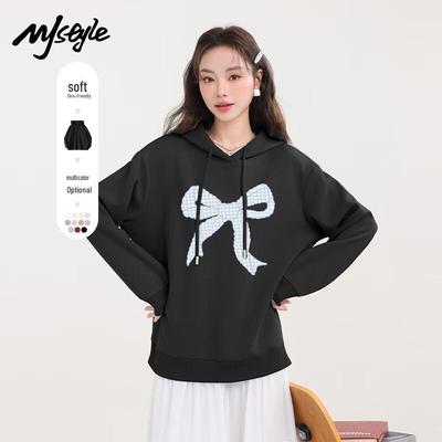 MJ STYLE Damen Kapuzensweatshirt mit Kordelzug