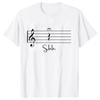 Funny Music Notes T Shirts Men Graphic Tops Streetwear Short Sleeve Tees Oversized Harajuku Teacher Gift T-shirt Mens Clothing