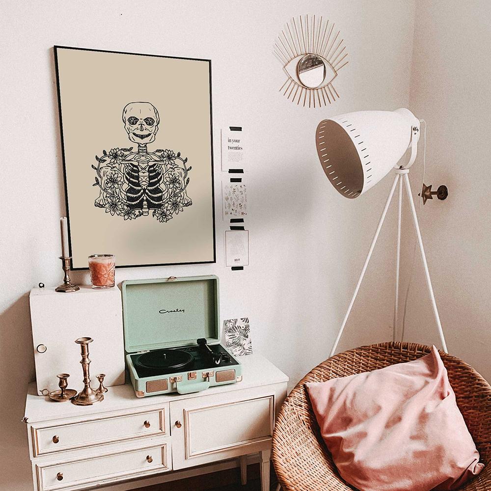 Halloween Skeleton Pumpkin Black Cat Wall Art Canvas Painting Nordic Posters And Prints Wall Pictures For Home Living Room Decor