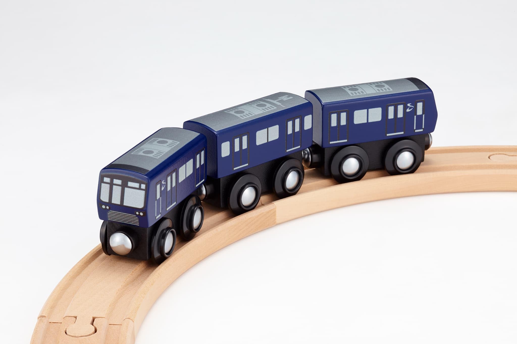 

Popondetta mokuTRAIN Sagami Railway 21000 Series Wooden Toy Rail Toy, Hand-Rolled Car, No Batteries Required, Japanese Train, Ages 3 and Up, MOK-048