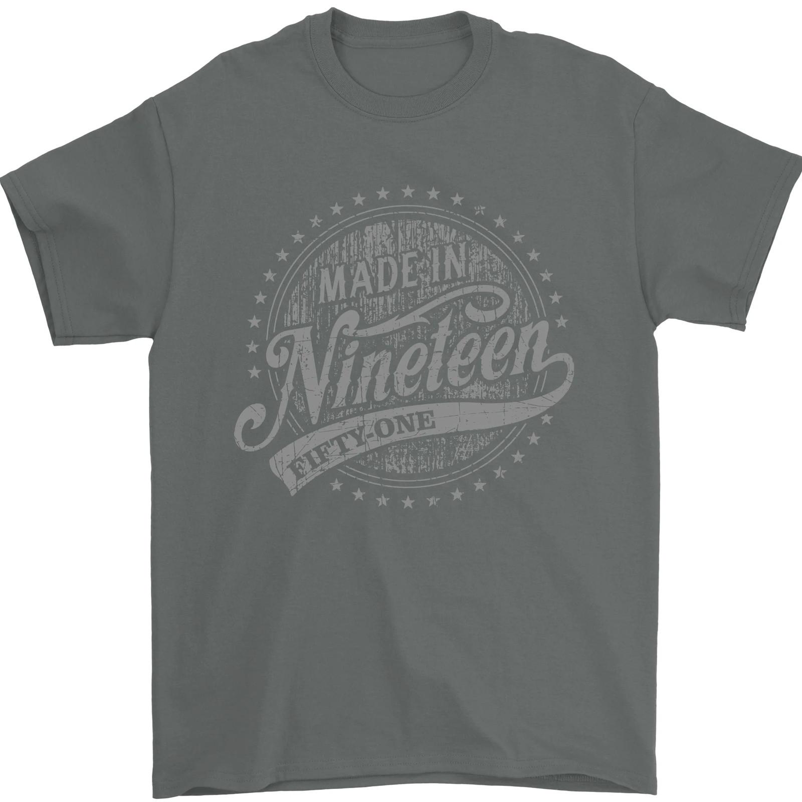 Distressed 75th Birthday Made In 1951 Mens T-Shirt 100% Cotton XL