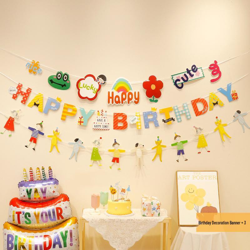 Erster Geburtstag Banner mit Pompon Girlande für Kinder - Foto Hintergrund und Party Dekoration