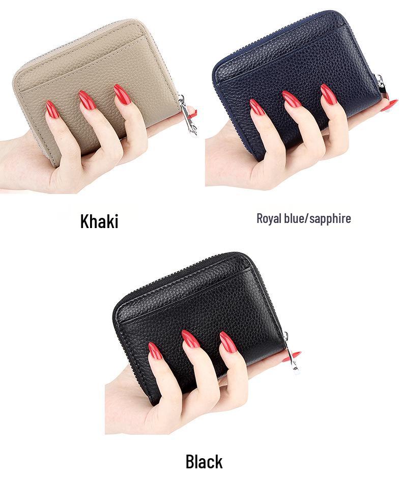 Japanese RFID Anti-Skimming Accordion Wallet: Large Capacity Genuine Leather Card Holder & Coin Purse