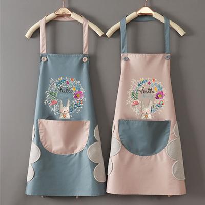 Kitchen Apron Female Home Cute Cooking Waterproof Oilproof Stained Apron