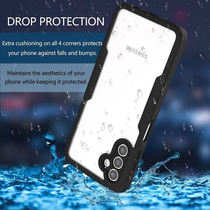 Full Case - Booling - for Samsung A04s - Shockproof - Transparent - Black Border