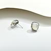 Korean-Style Mother-of-Pearl Hollow Stud Earrings: Chic, Lightweight, Versatile Design for Women