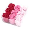 2x Soap Flowers Pink Roses Set of 9