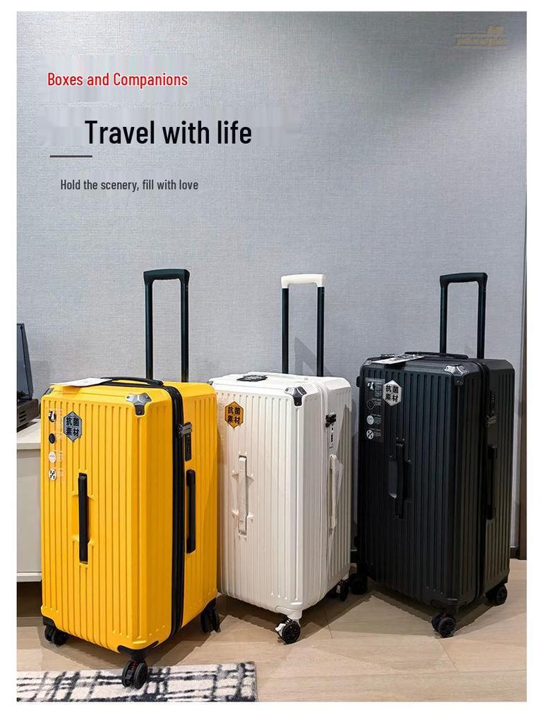 2025 Large 80-Inch Durable Trolley Case with 24-Inch Capacity, Unisex Design, Password Lock Suitcase