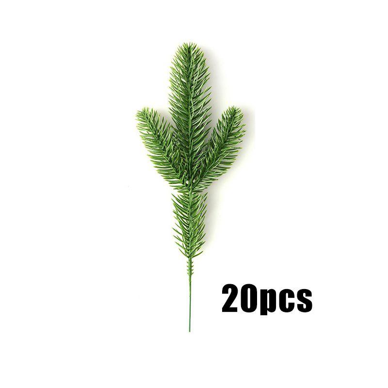 Plants 20pcs Artificial Pine Branch Christmas Garland Diy Xmas Party Decorations