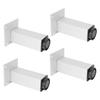 4Pcs Sofa Leg Aluminium Alloy Square Adjustable Cabinet Foot Furniture Hardware Fittings120mm
