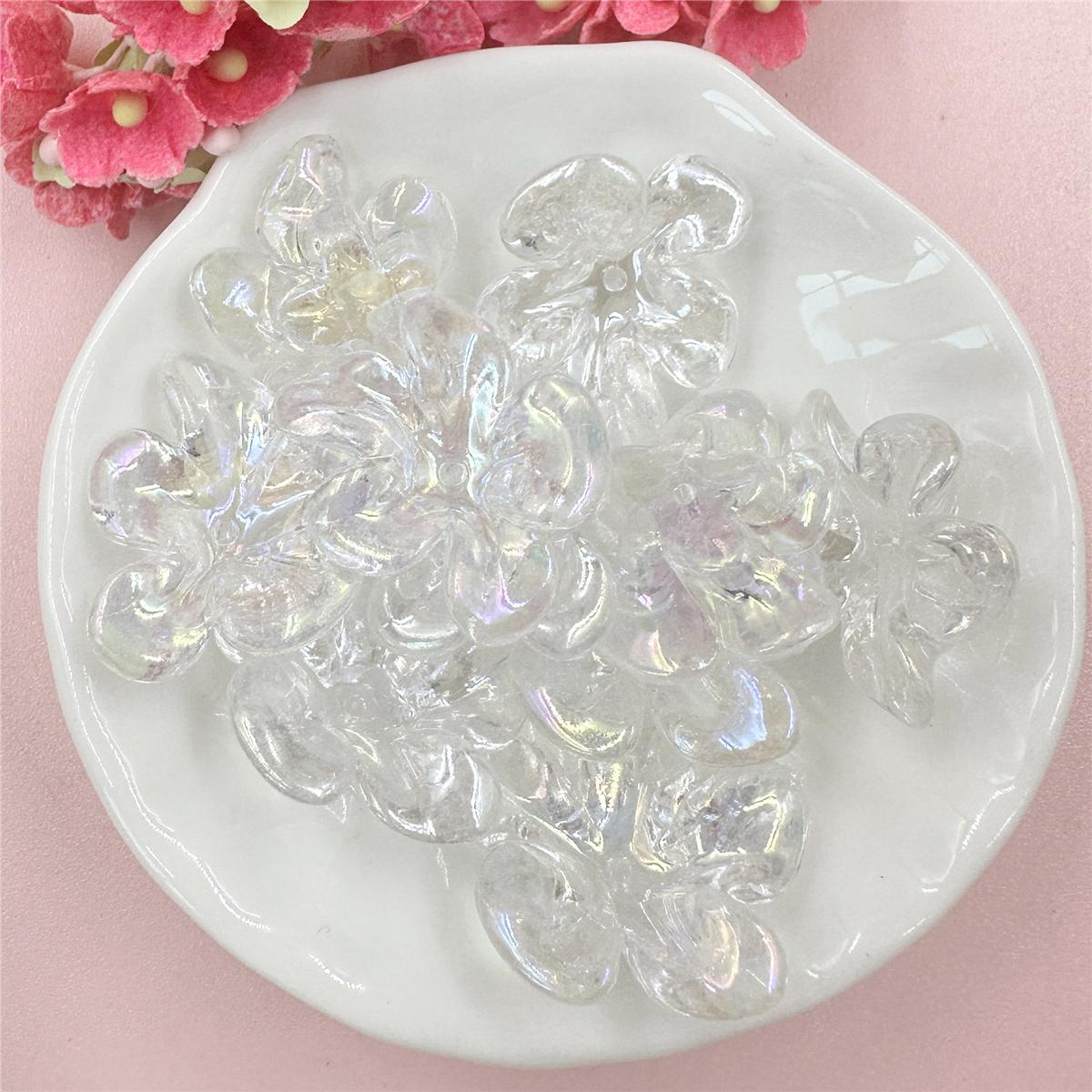 

Товари для домашньої вечірки Аксесуари для волосся Акриловий чохол для телефону Аксесуари ручної роботи Матеріал ручної роботи Ланцюжок для мобільного телефону 22,5*23,5 мм Квіткові намистини DIY 10 шт. білий