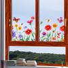 Vivid Flower Glass Sticker Self-Adhesive for Kitchen Fridge Bedroom Window Door Home Decoration Removable Wall Decal