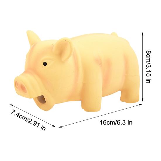 Squeaky Piglet Dog Toy Latex Pig Dog Chew Toy Cleans Teeth Interactive Dog Fetch Toy for Puppy Teething Catching Biting