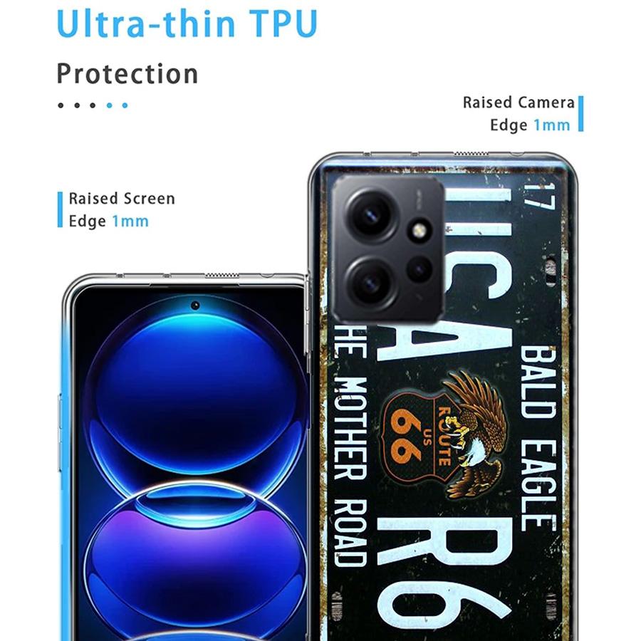 License New York Plate Number Phone Case For Redmi Note 14 15 Pro 5G 13 12 Pro Plus 11 11T 11E 11S 10 Pro 10S 9 9S Cover Cell Cl