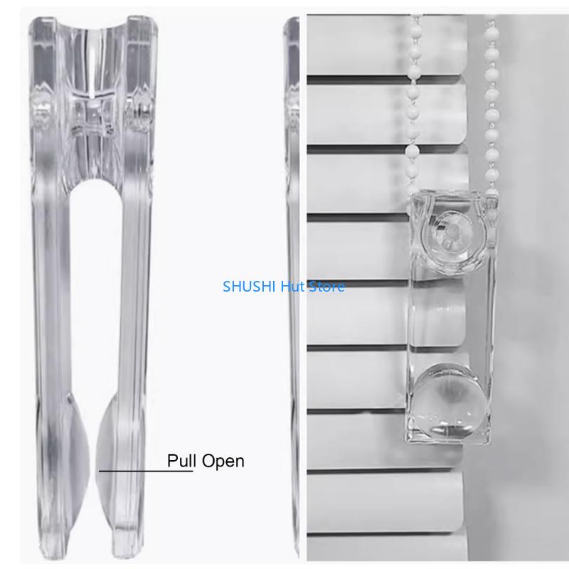 8Pcs Vertical Blind Chain Weight Tension Device Clear Cord Handle Home Decors D57B